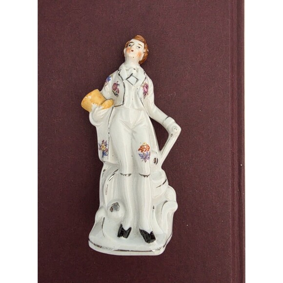 Antique Vintage Hand Painted Victorian Colonial Gentleman Made In Japan 5 Inches - Picture 1 of 10